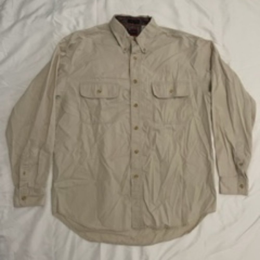 Bugle Boy Tan Button Down Mens Medium